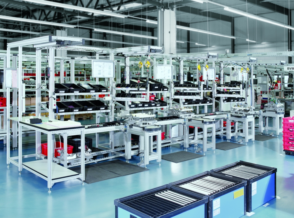 Multiple Bosch Rexroth Aluminum Workstations